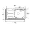CATA - Dřez CDS-1 EI/A nerez