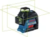 BOSCH 0601063Y00 GLL 3-80 G zöld Vonallézer kofferben + 4 db 1,5 V-os LR6 (AA) + Lézer céltábla + Szerszámkoffer