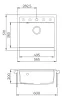 EVIDO Quadro 6 granitový dřez 562x510 mm, béž