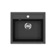 EVIDO Quadro 6 granitový dřez 562x510 mm, antracit