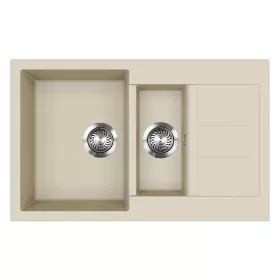 EVIDO Cubo 6S compact granitový dřez 800x500 mm, béž
