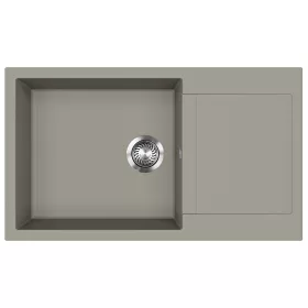   EVIDO Cubo XL 6S compact granitový dřez 860x500 mm, platinová