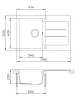 EVIDO Cubo 45S granitový dřez 780x500 mm, platinová