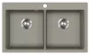 EVIDO Quadro 9 granitový dřez 860x510 mm, platinová