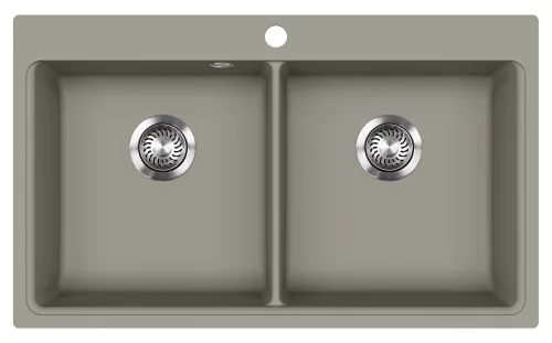 EVIDO Quadro 9 granitový dřez 860x510 mm, platinová