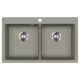 EVIDO Quadro 9 granitový dřez 860x510 mm, platinová