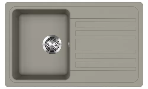 EVIDO Home 45S granitový dřez 765x460 mm, platinová