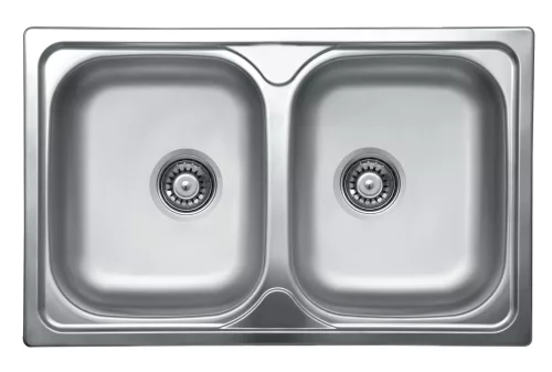 EVIDO Typon 8 Compact nerezový dřez, dvoudřezový, přírodní nerez