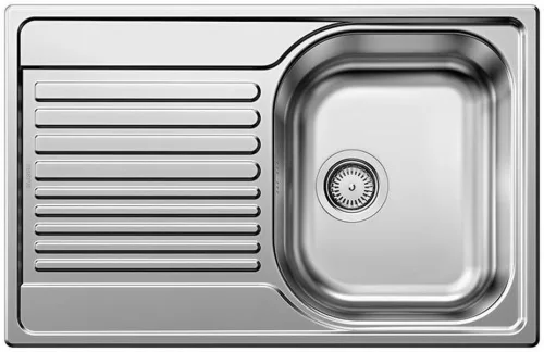 BLANCO TIPO 45 S compact, dřez, přírodní nerezová ocel bez excentru (207830 mos+222404 lef)