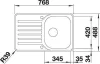 BLANCO LANTOS 45S-IF Compact 18/10 lesk