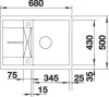BLANCO METRA 45 S Compact antracit bez excentru