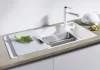 BLANCO AXIA III 6 S levý černá skleněný se sifonem
