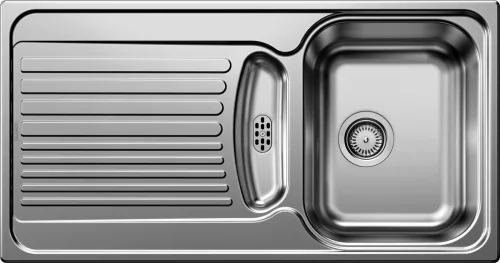 BLANCO TIPO 5 S dřez,přírodní nerezová ocel s excentrem