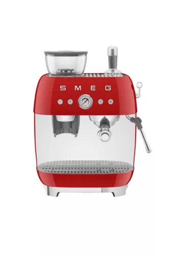 SMEG ŐRLŐVEL KOMBINÁLT ESPRESSO KÁVÉFŐZŐ, retro, piros