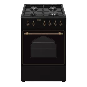   EVIDO FREE GE55A gáztűzhely, rusztikus design, 50x55 cm, elektromos sütő, 48 l, antracit/bronz
