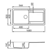 ELLECI - dřez Life 480 G39 Bianco soft