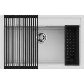   ELLECI - Dřez Best 130 Workstation Sada G68 Bianco - Doprodej!