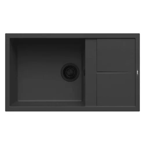ELLECI – Dřez Unico 410 G40 Nero s černými doplňky