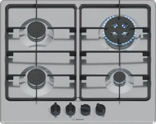 Bosch PGH6B5K60 Serie 4 Nerez Gázvarná deska Wok Égővel