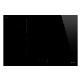   SMEG INDUKCIÓS FŐZŐLAP, Universal design, 75 cm, 4 főzőzóna, fekete