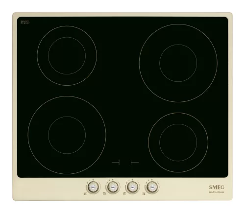 SMEG INDUKCIÓS FŐZŐLAP, Cortina design, 60 cm, 4 főzőzóna, bézs