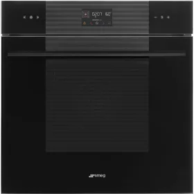   SMEG PIROLITIKUS HŐLÉGKEVERÉSES SÜTŐ, Linea design, Galileo, 60 cm, ES LCD, mélyfekete üveg