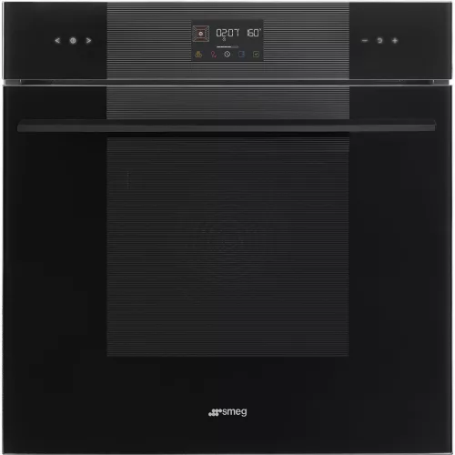 SMEG PIROLITIKUS HŐLÉGKEVERÉSES SÜTŐ, Linea design, Galileo, 60 cm, ES LCD, mélyfekete üveg