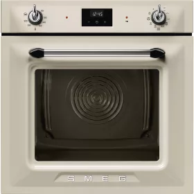   SMEG PIROLITIKUS HŐLÉGKEVERÉSES SÜTŐ, Victoria design, Galileo, 60 cm, ES LCD, bézs