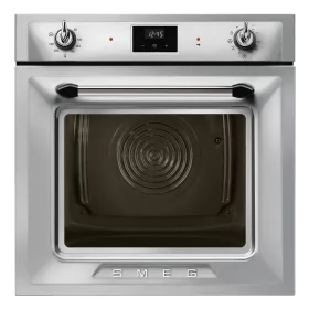   SMEG PIROLITIKUS HŐLÉGKEVERÉSES SÜTŐ, Victoria design, Galileo, 60 cm, ES LCD, inox