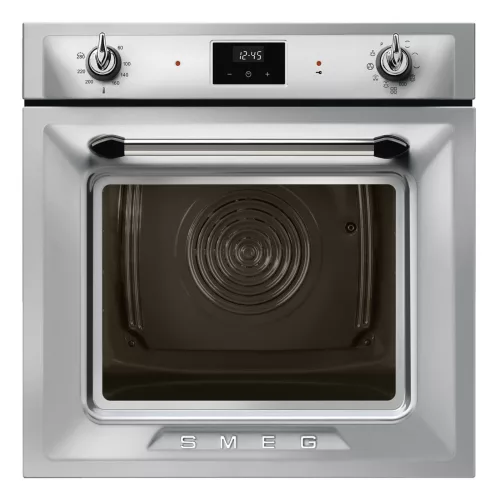 SMEG PIROLITIKUS HŐLÉGKEVERÉSES SÜTŐ, Victoria design, Galileo, 60 cm, ES LCD, inox