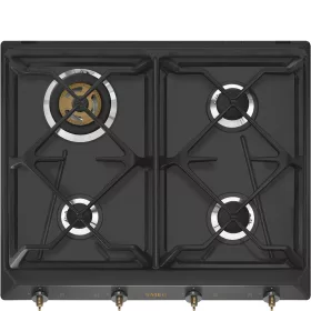   SMEG GÁZ FŐZŐLAP, Colonial design, 60 cm, 4 gázégő, antracit